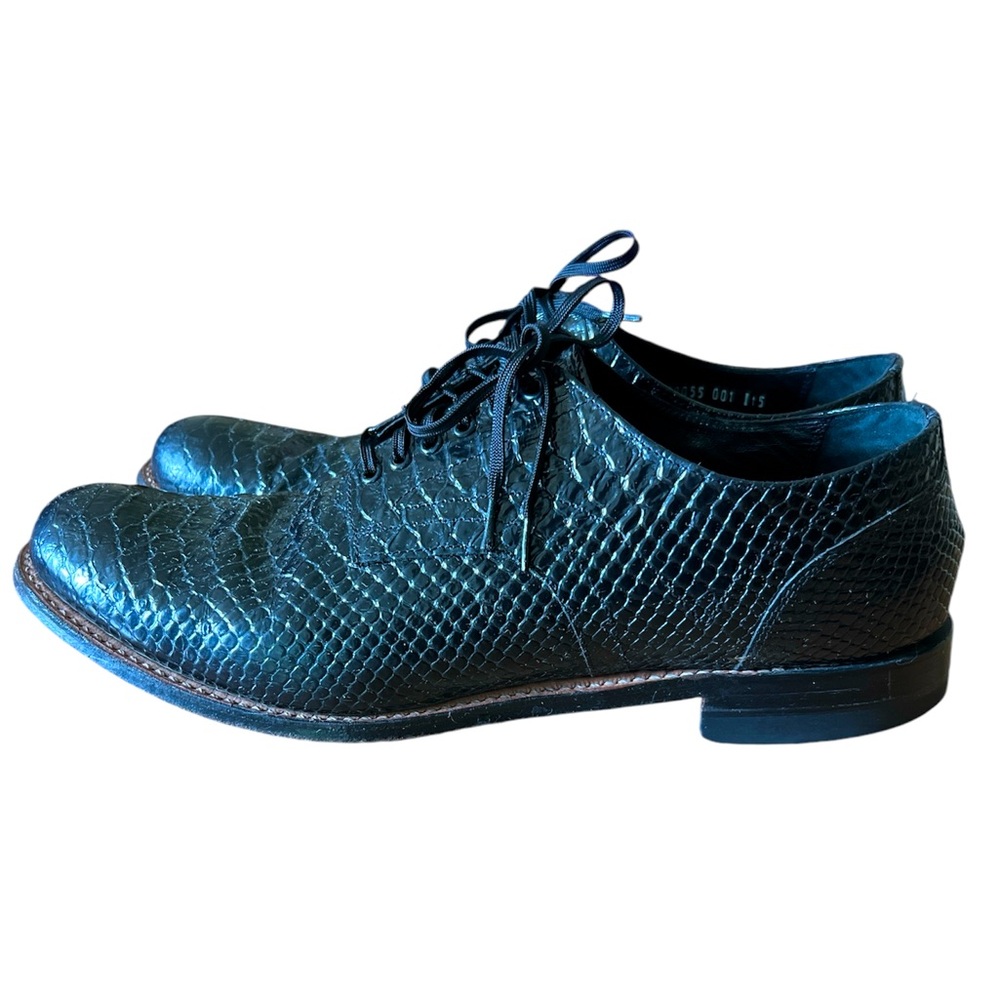 Stacy Adam’s Madison Anaconda Plain Toe Oxford lace black shoes Sz 11D